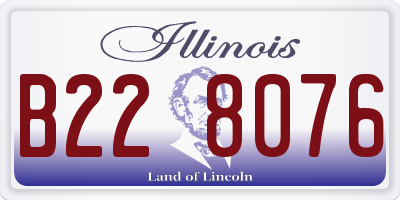 IL license plate B228076