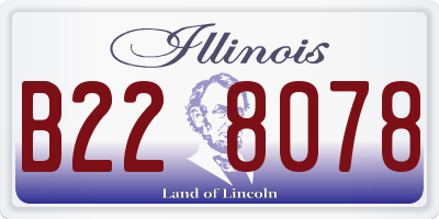 IL license plate B228078
