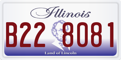 IL license plate B228081