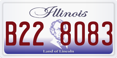 IL license plate B228083