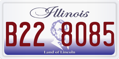 IL license plate B228085