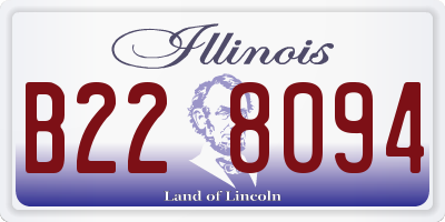 IL license plate B228094