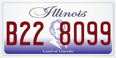 IL license plate B228099
