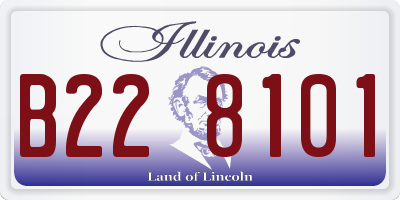 IL license plate B228101