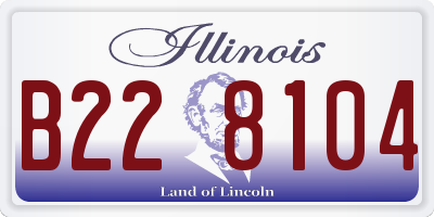 IL license plate B228104