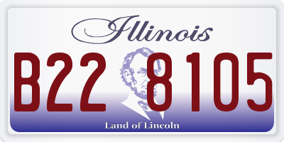 IL license plate B228105