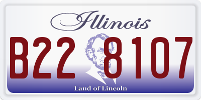 IL license plate B228107