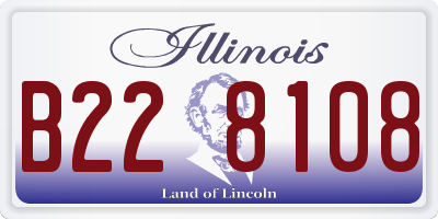 IL license plate B228108