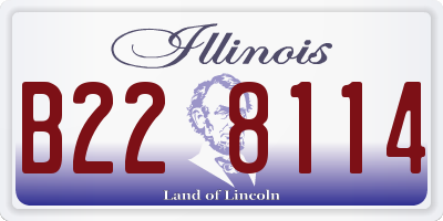 IL license plate B228114