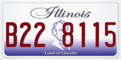 IL license plate B228115