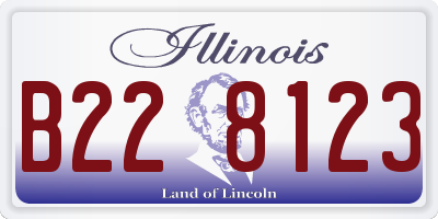 IL license plate B228123