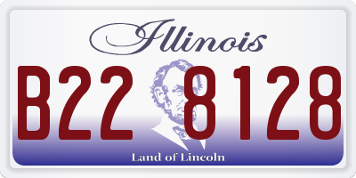 IL license plate B228128