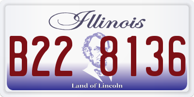 IL license plate B228136