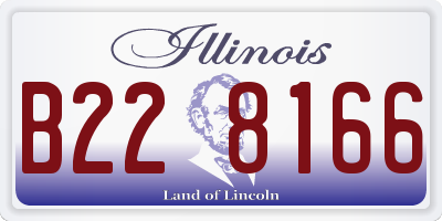 IL license plate B228166