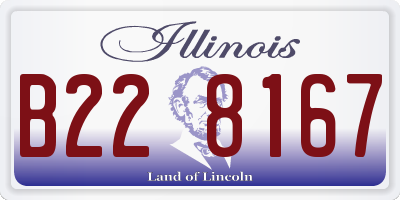 IL license plate B228167