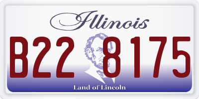 IL license plate B228175
