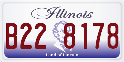 IL license plate B228178