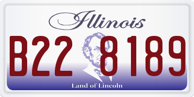 IL license plate B228189