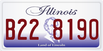 IL license plate B228190