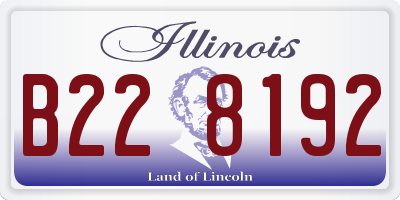 IL license plate B228192