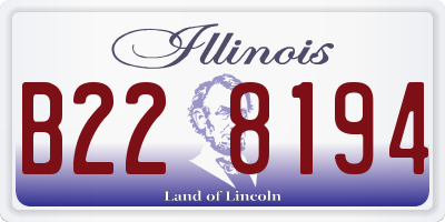 IL license plate B228194