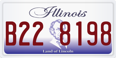 IL license plate B228198