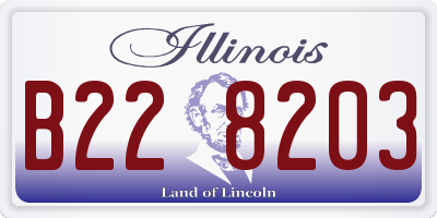 IL license plate B228203