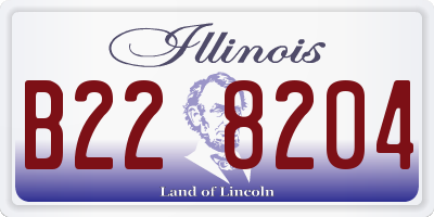 IL license plate B228204