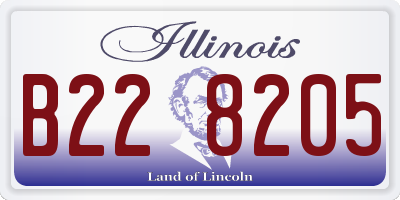 IL license plate B228205