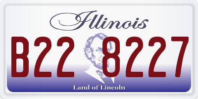 IL license plate B228227