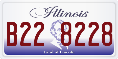IL license plate B228228