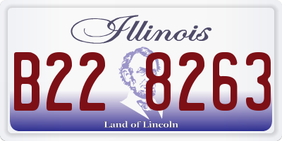 IL license plate B228263