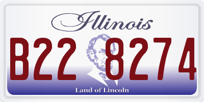 IL license plate B228274