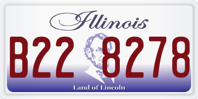 IL license plate B228278