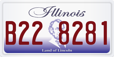 IL license plate B228281