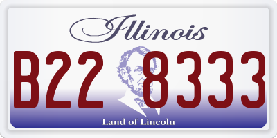IL license plate B228333