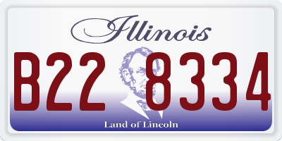 IL license plate B228334