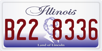 IL license plate B228336