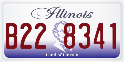 IL license plate B228341