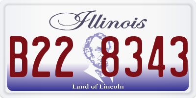 IL license plate B228343