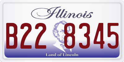 IL license plate B228345