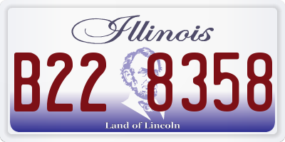 IL license plate B228358