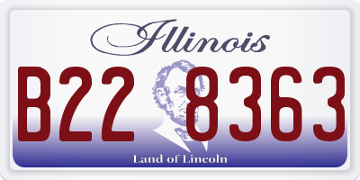 IL license plate B228363
