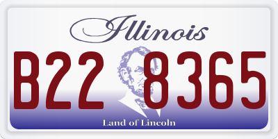 IL license plate B228365