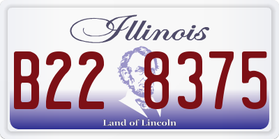 IL license plate B228375