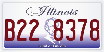 IL license plate B228378