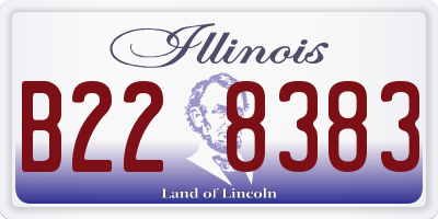 IL license plate B228383