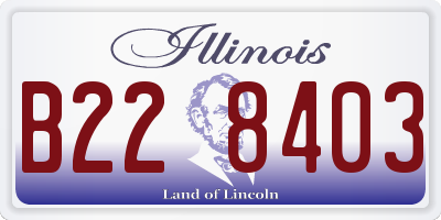 IL license plate B228403