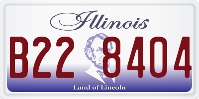 IL license plate B228404