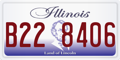 IL license plate B228406